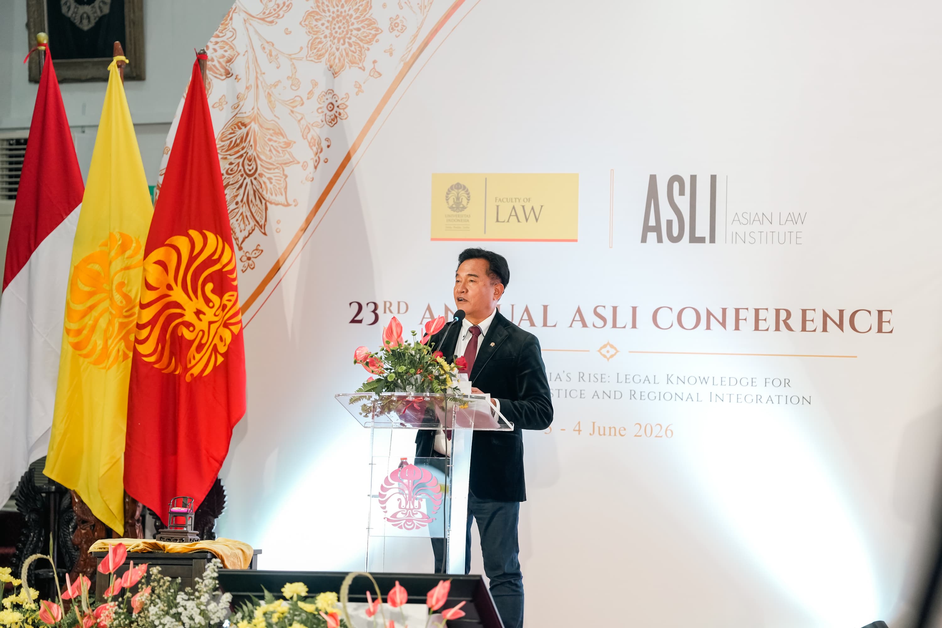 Menko Yusril Dorong Hukum Berkelanjutan, Berkeadilan, dan Kerja Sama Regional di Konferensi Tahunan ke-23 Asian Law Institute (ASLI)