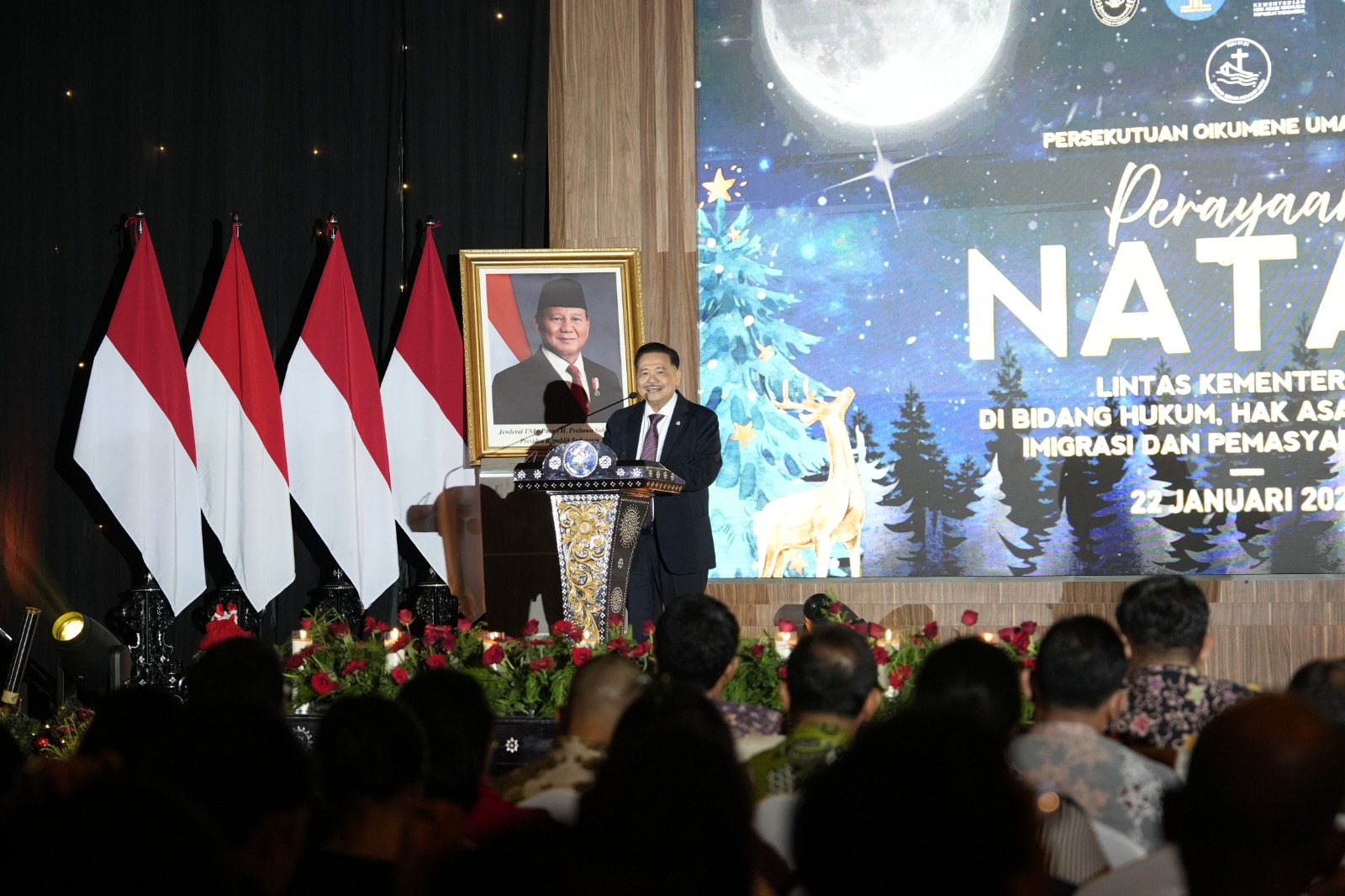 Ibadah dan Perayaan Natal Oikumene Lintas Kementerian Bidang Hukum, HAM, Imigrasi, dan Pemasyarakatan Teguhkan Peran Keluarga dalam Pelayanan